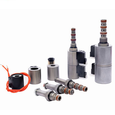 품질  Plug In 5 Port 3 Way Solenoid Valve Hydraulic 12V / 24V With Double Connector 공장