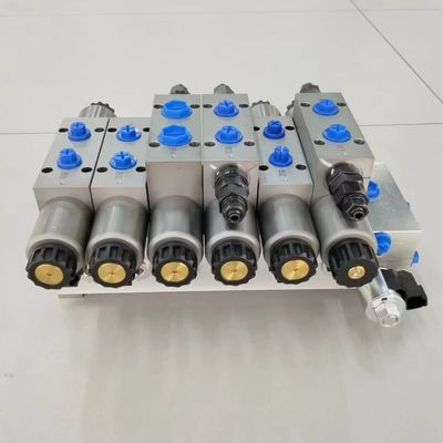 24V 6 뱅크 소레노이드 밸브 스틸 블록을위한 수압 밸브 매니폴드